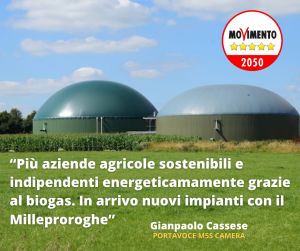 Approvato emendamento Cassese per biogas agricolo