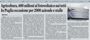 Pubblicato il Decreto Parco Agrisolare